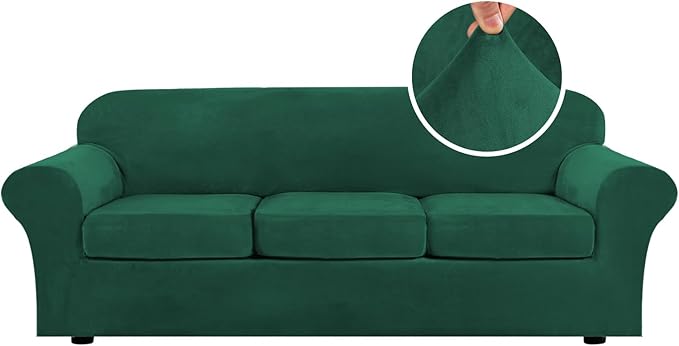 H.VERSAILTEX High Stretch Sofa Slipcover 4 Piece Cover Velvet Furniture