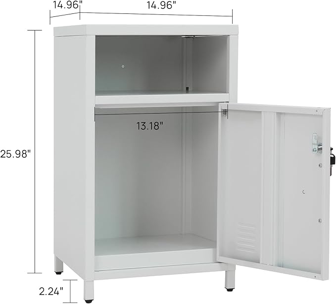 ALBAD Compact Metal Nightstand