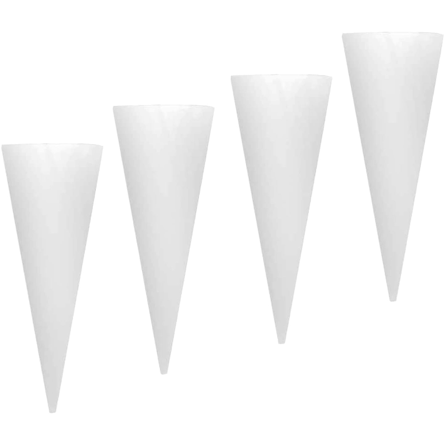 QCdeSoulBLV 4Pcs Wall Vase, Cone Shaped Hanging Glass Wall Planter 6x2in Plant Terrarium for Hydroponics Plants Bathroom Home Office Living Room Decor