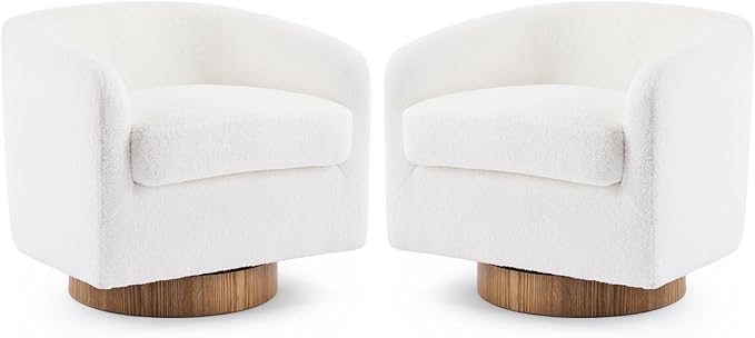 VINGLI 360°Swivel Accent Chairs Set of 2