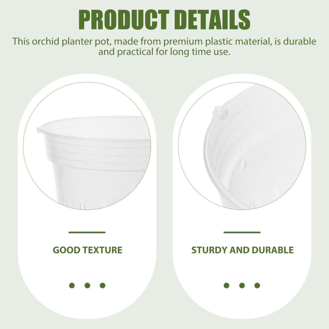 Happyyami 2 Sets Phalaenopsis Hard Planting Cup Large Orchid Pot Orchid Pot 8 inches Hanging pots houseplant pots Clear vases Indoor Plants Creative Plastic Flowerpots Gardening Plant Pot