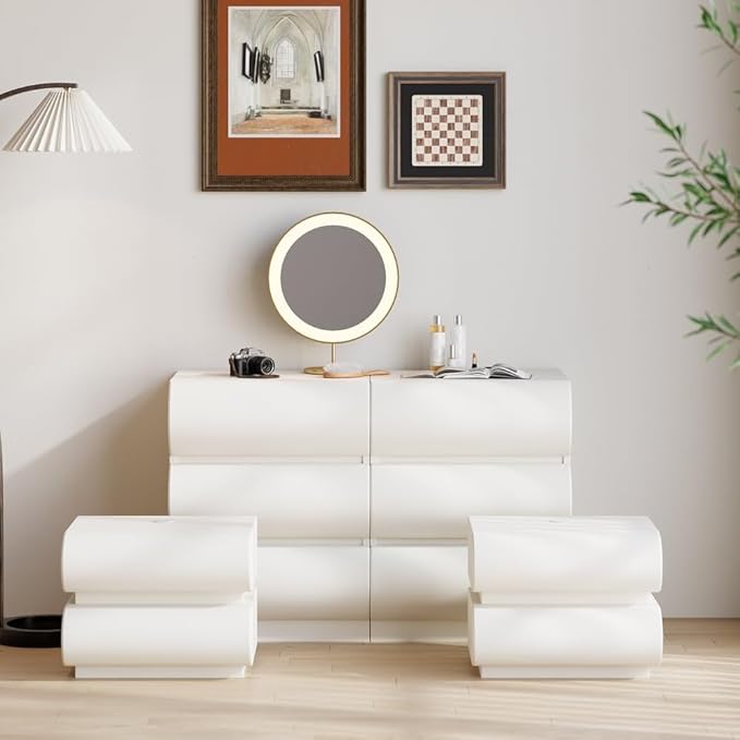 homary 3 Piece Bedroom Sets, Smart Night Stand