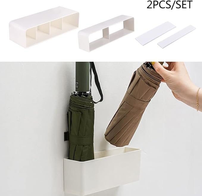 Umbrella Stand Holder Indoor, Wall Mounted No Punching Umbrella Storage Rack, Detachable Japanese Style Umbrella Stand Space Saving for Hotel Hallway Home Office