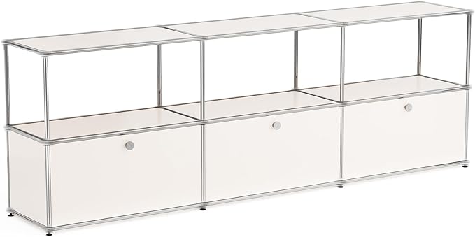 Modern Storage Cabinet White G Versatile Free-Standing Organizer