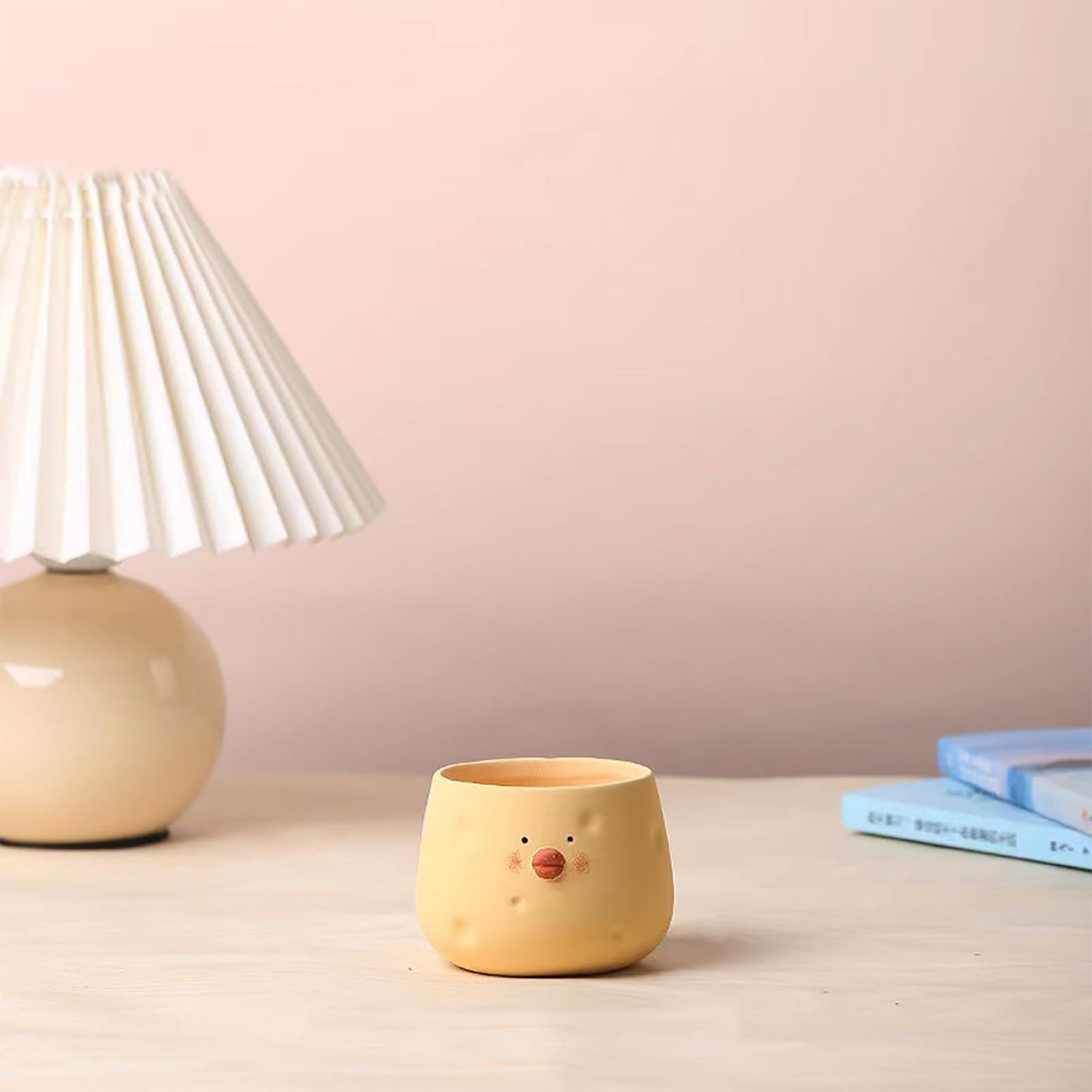 TOPINCN Yellow Chicken Planter Ceramic Cute Flower Pot Cartoon Chick Planter Pot for Indoor Outdoor Home Garden Decoration (Bowl Shape)