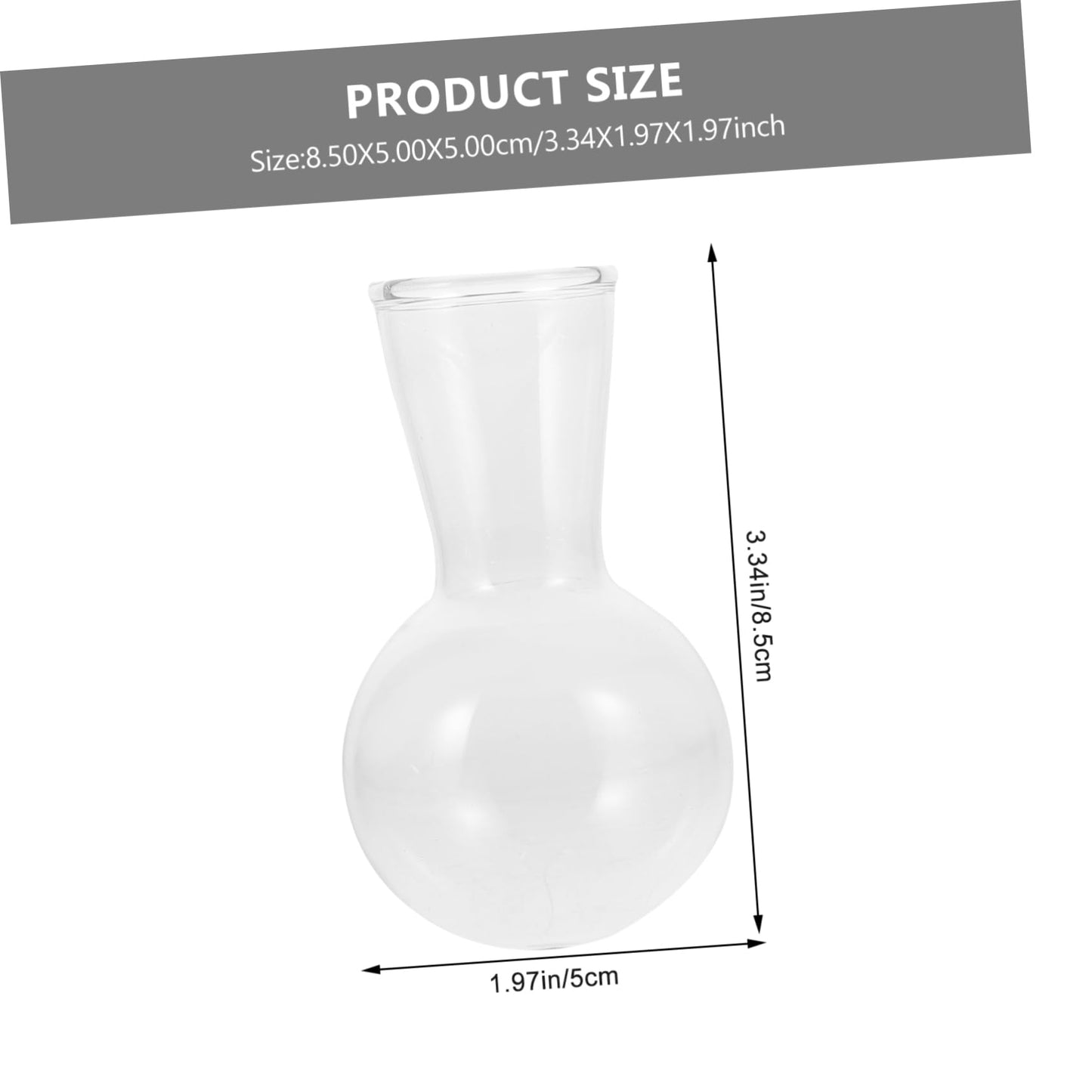 ORFOFE 2pcs Hydroponic Glass Vase Flower Terrarium Plant Terrarium for Home Office Dec