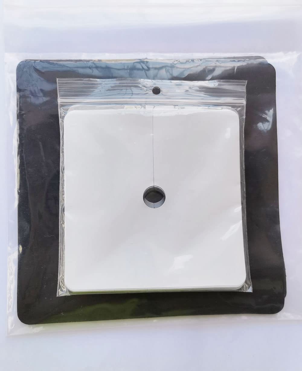 Plant Grow Lids for Pots and Rockwool Blocks (4'' x 4'' Square Block Covers - Packof 120, Black & White)