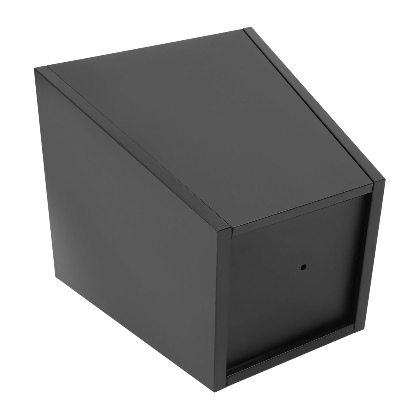 DYNAMI Black Tall Planter for Outdoor Plants,16in W Modern Large Planter Pot with Drainage Hole,Metal Square Flower Pot,for Porch,Garden, Patio, Yard (Black, 16 * 16 * 18in)
