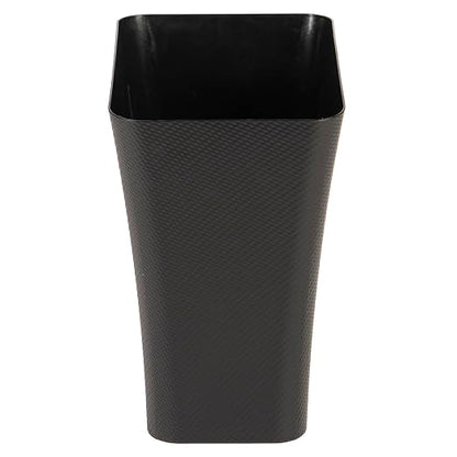 Clorox Textura Slim Trash Can - 3.1 Gallon Small Waste Basket for Narrow Spaces - Skinny Plastic Garbage Bin for Bathroom, Bedroom, or Office, Black