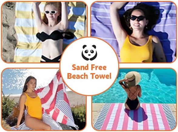 HAVLULAND Turkish Beach Towels, Oversized 40"x72" Turkish Bath Towel, Highly Absorbent Quick Dry Sand Free Beach Towels for Beach Pool Spa Gym Yoga Travel Camping Picnic Blanket - Burgundy