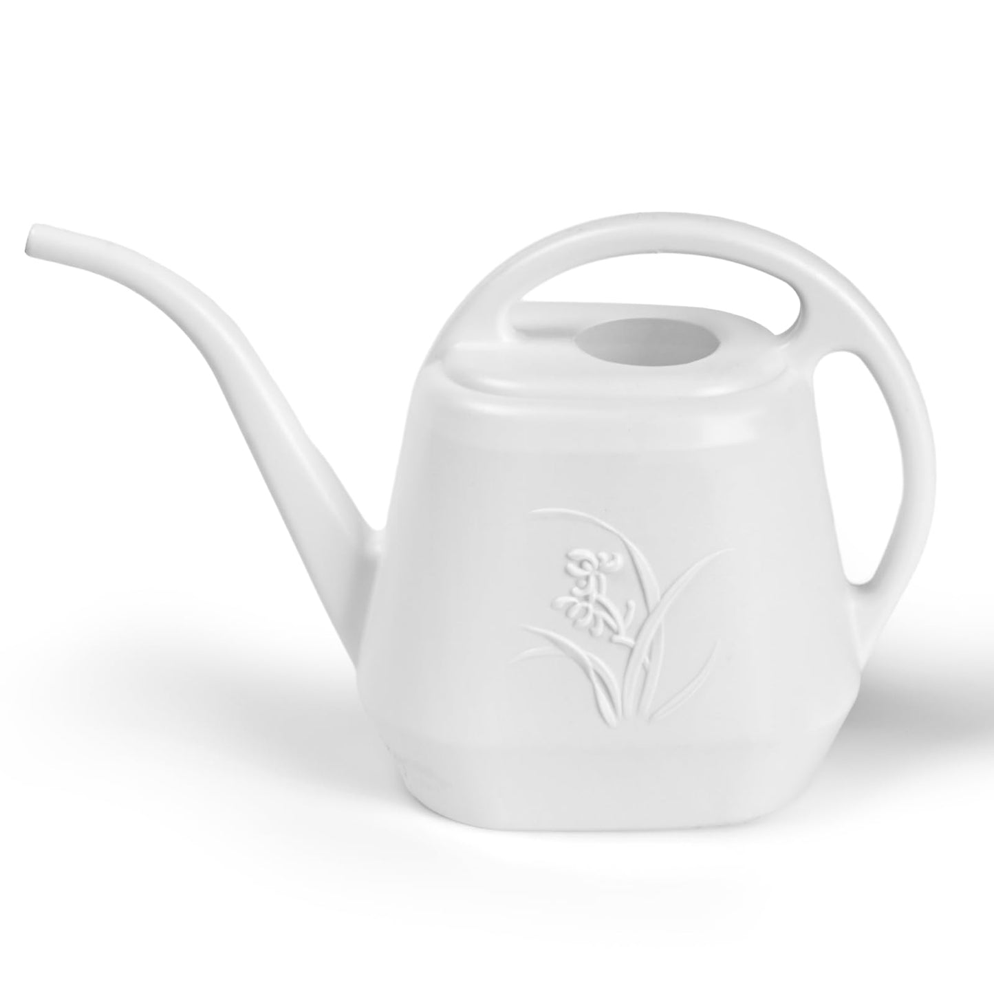 ZXJ Plant Watering Can - for Indoor and Outdoor Home Garden Plants - with Long Spout - White - 1/2 Gallon