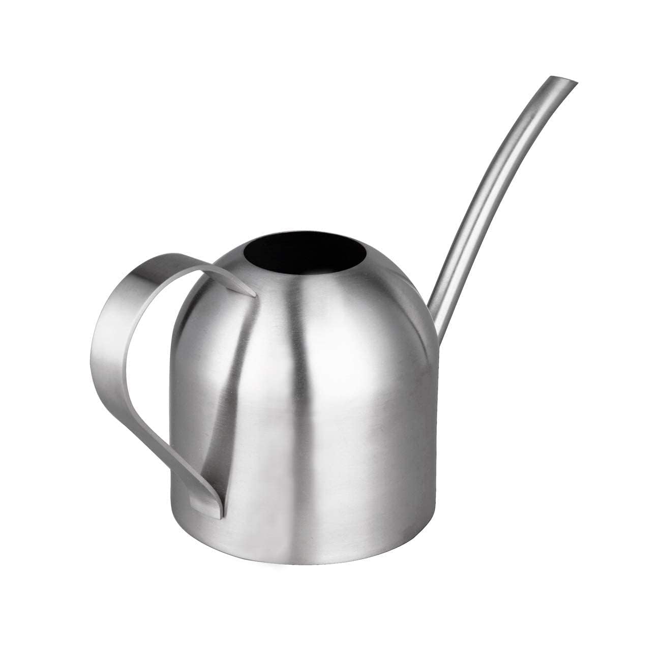 IMEEA Indoor Watering Can for House Plants 33oz/1L Brushed Stainless Steel Watering Can with Long Spout for Succulents, Bonsai