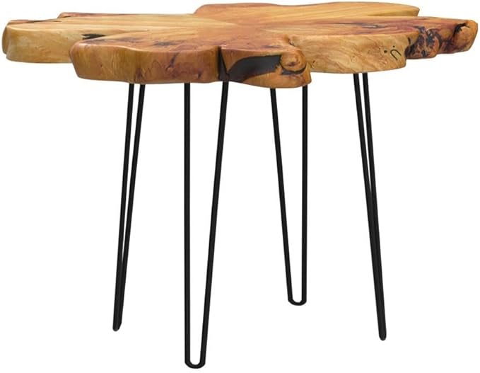 WELLAND Live Edge Cedar Coffee Table 32" W x 32" D x 20.5" H Rustic Round Table