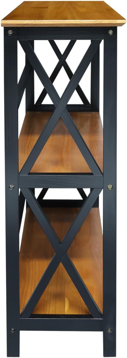 Casual Home Shelf Bookcase Antique Walnut/Black