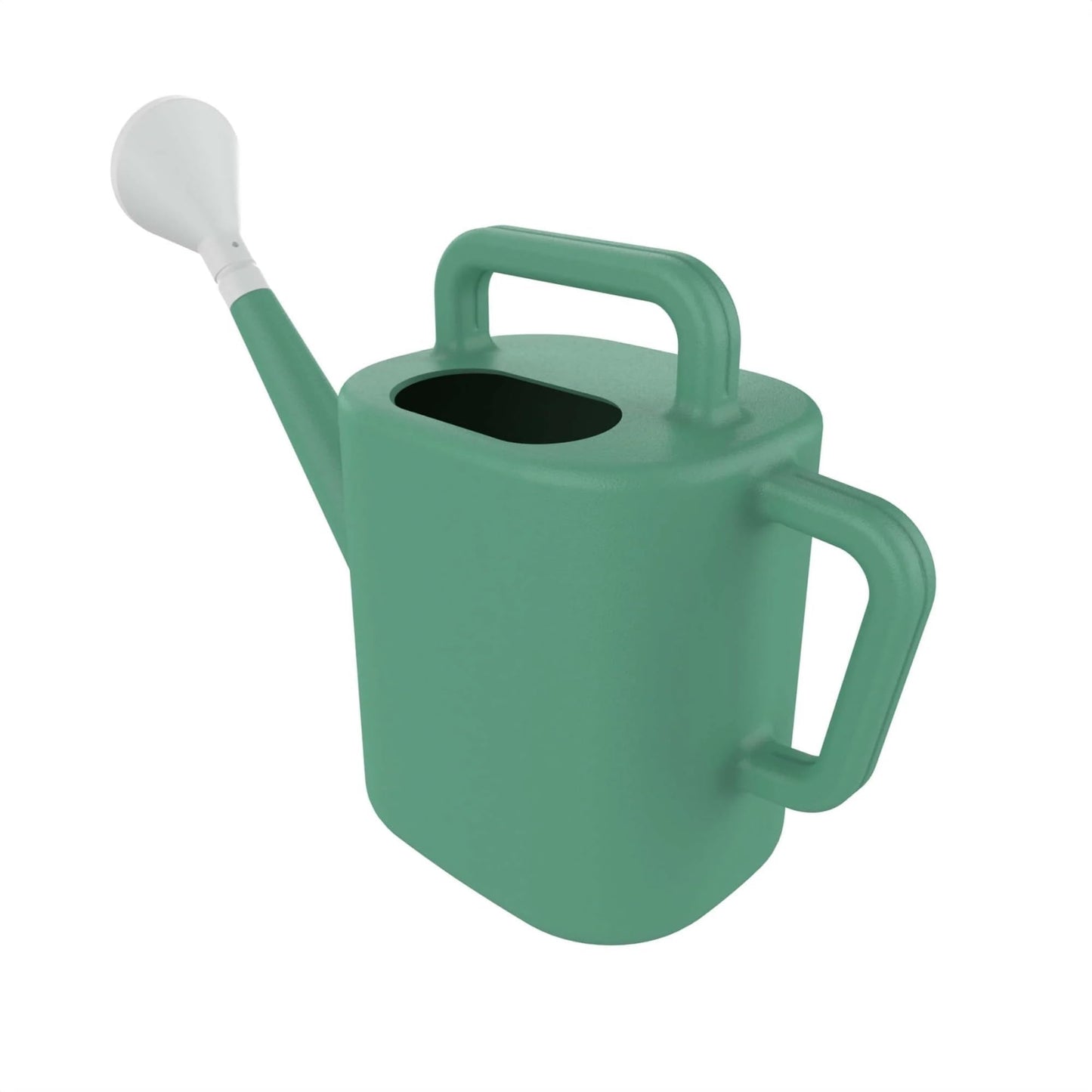2 Gallon Resin Watering Can Green Lily - Top & Side Dual Handle for Easy Carry & Pour, Offset Opening Mess-Free Refill, Sturdy Garden Watering Can for Indoor & Outdoor Plants