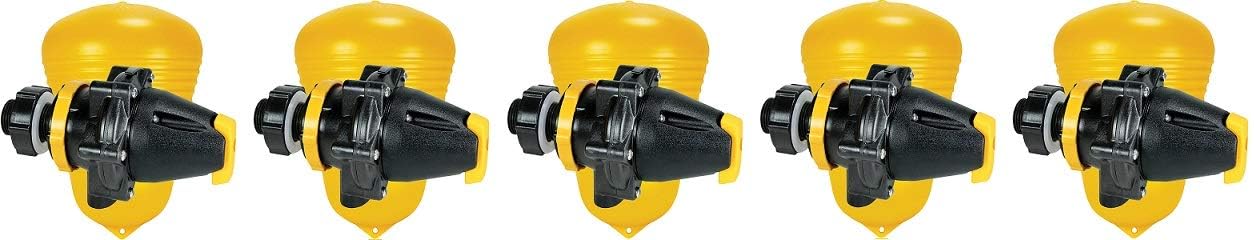 Jobe Valves J-MFV0075DLT 82026 Megaflow Valve 3/4", Yellow/Black – High Flow Float Valve for Livestock Water Troughs, Up to 90 GPM, Underwater Mount, GF Nylon Construction