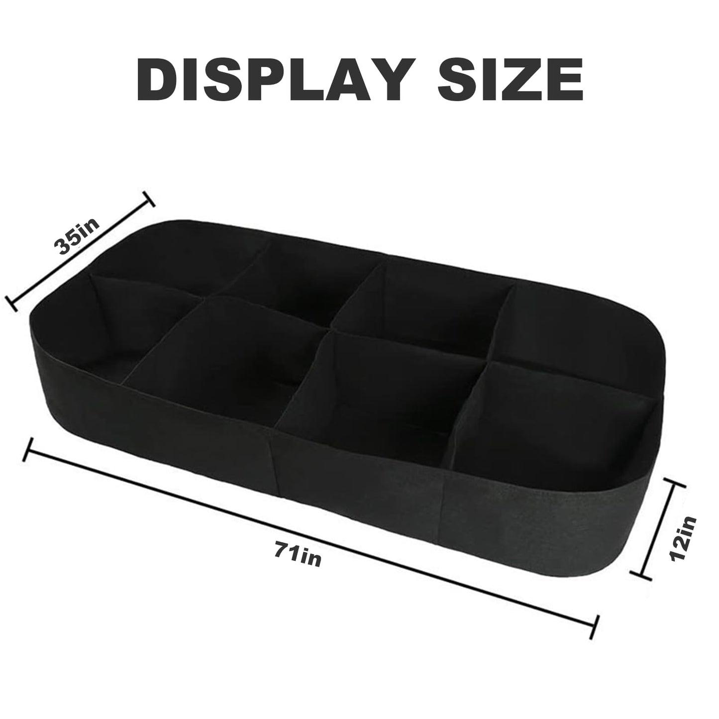 ZUDKSUY 2Pack 128 Gallon Fabric Raised Garden Bed 8 Grids 6x3x1Ft Plant Grow Bags, Square Planters for Outdoor Plants Growing Herbs Flowers Vegetables Potato Grow Bags Outdoor Indoor Gardening