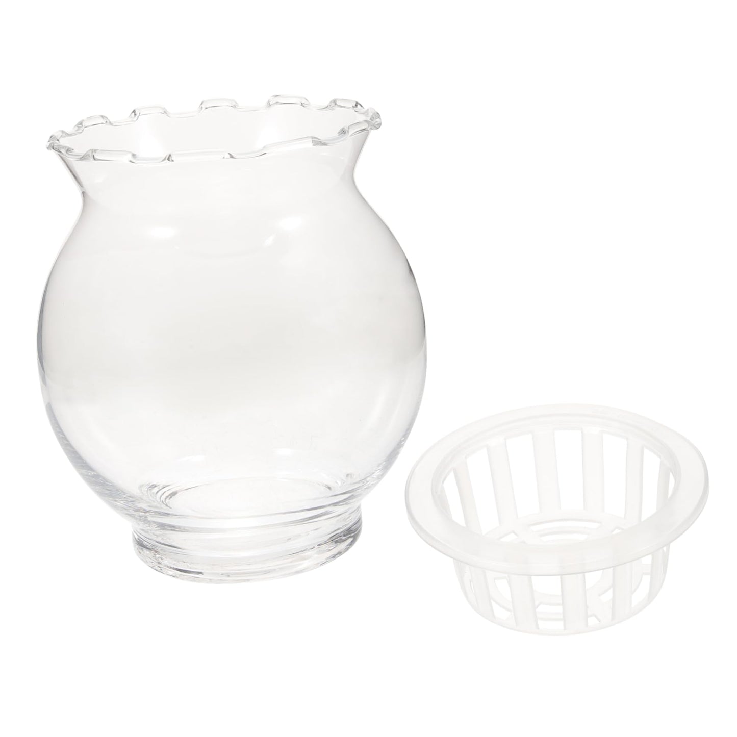 Generic Desktop Glass Planter Elegant Round Terrarium Vase for Hydroponic Plants Dried Flower Arrangements Versatile Home and Office Decoration