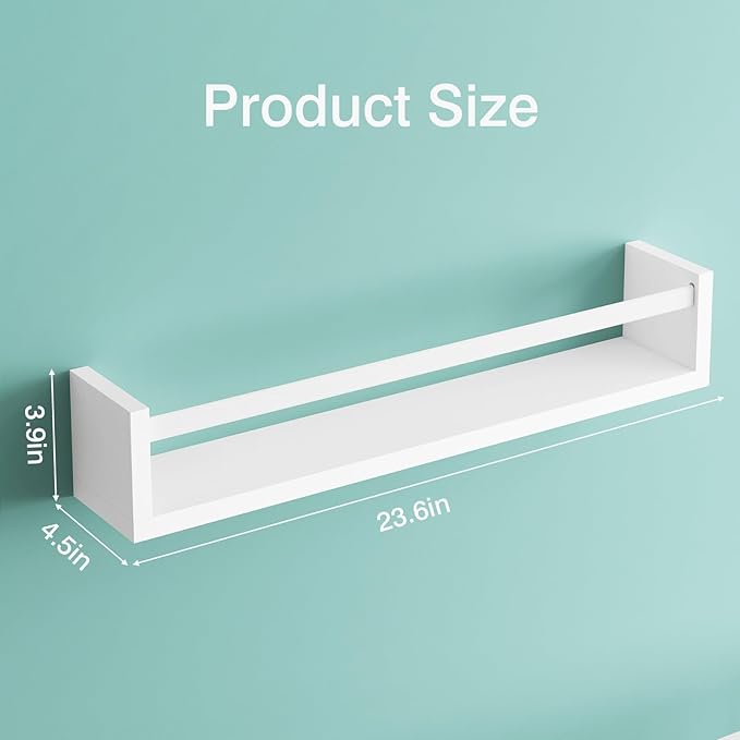 Fixwal Nursery Book Shelves, 23.6 Inch Floating Bookshelves