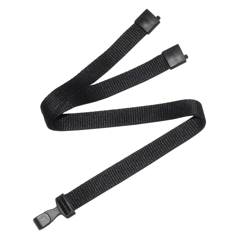 BETOOM 100 Pack Bulk Polyester Breakaway Lanyards with Plastic No Twist Clip & Safety Breakaway Clasp-Great for Radiology-School Hospital-MRI Safe-Neck Strap I.D. Badge Holders 36”(Black)