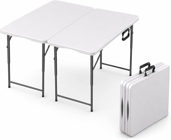 2 Pack of 4 Feet Foldable Table