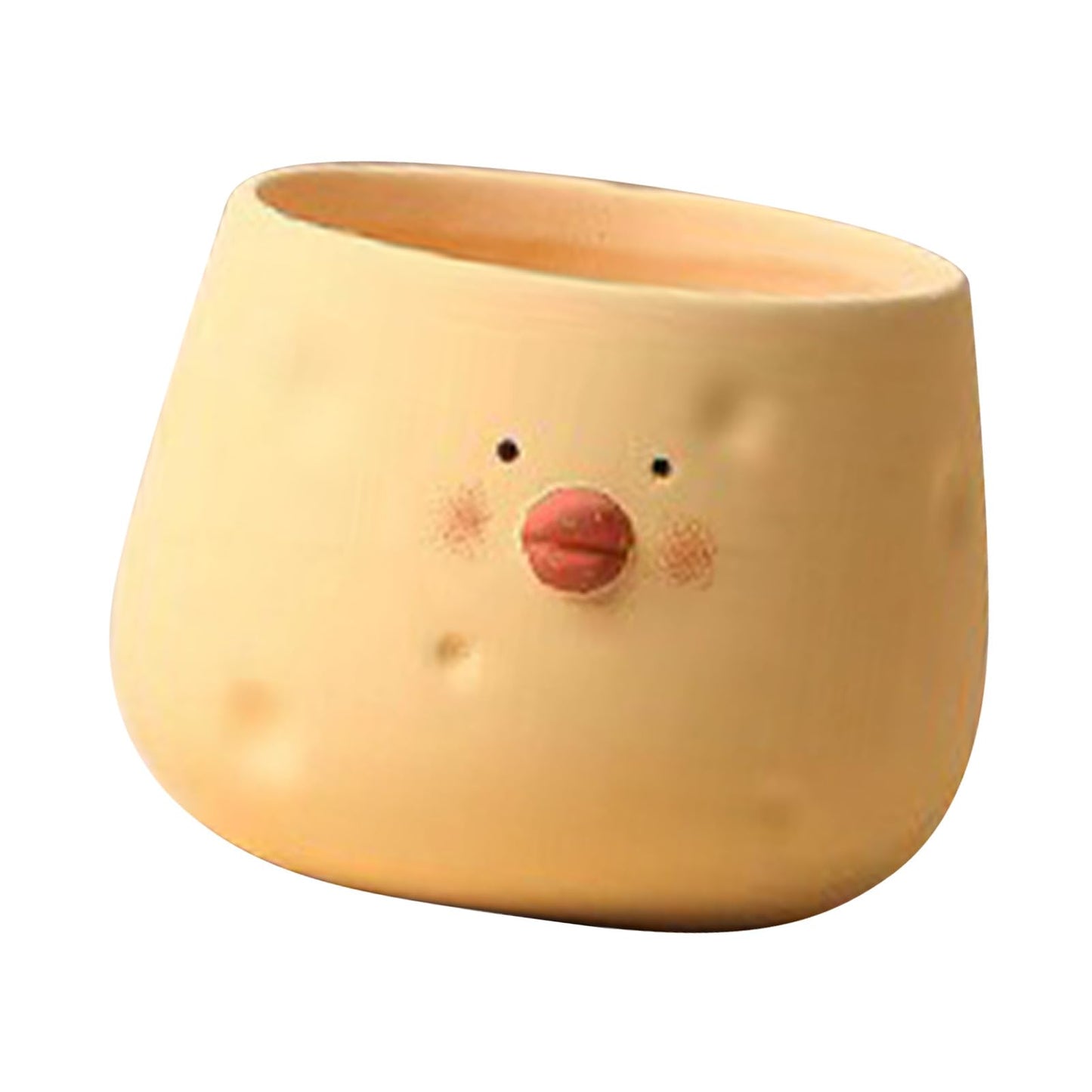 TOPINCN Yellow Chicken Planter Ceramic Cute Flower Pot Cartoon Chick Planter Pot for Indoor Outdoor Home Garden Decoration (Bowl Shape)