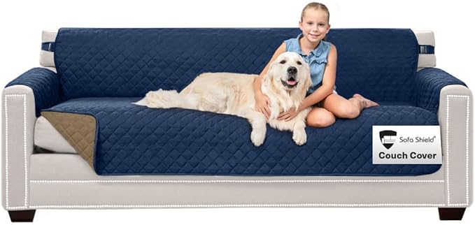 Sofa Shield® Couch Slip Covers for Dogs, Reversible Furniture Protector
