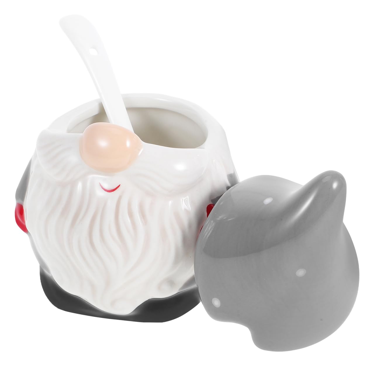 Healeved Gnome Cookie Jar Ceramic Christmas Candy Jar Christmas Cookie Tin with Lids Holiday Santa Tea Boxwith Lid Centerpieces Condiment Spice Holder