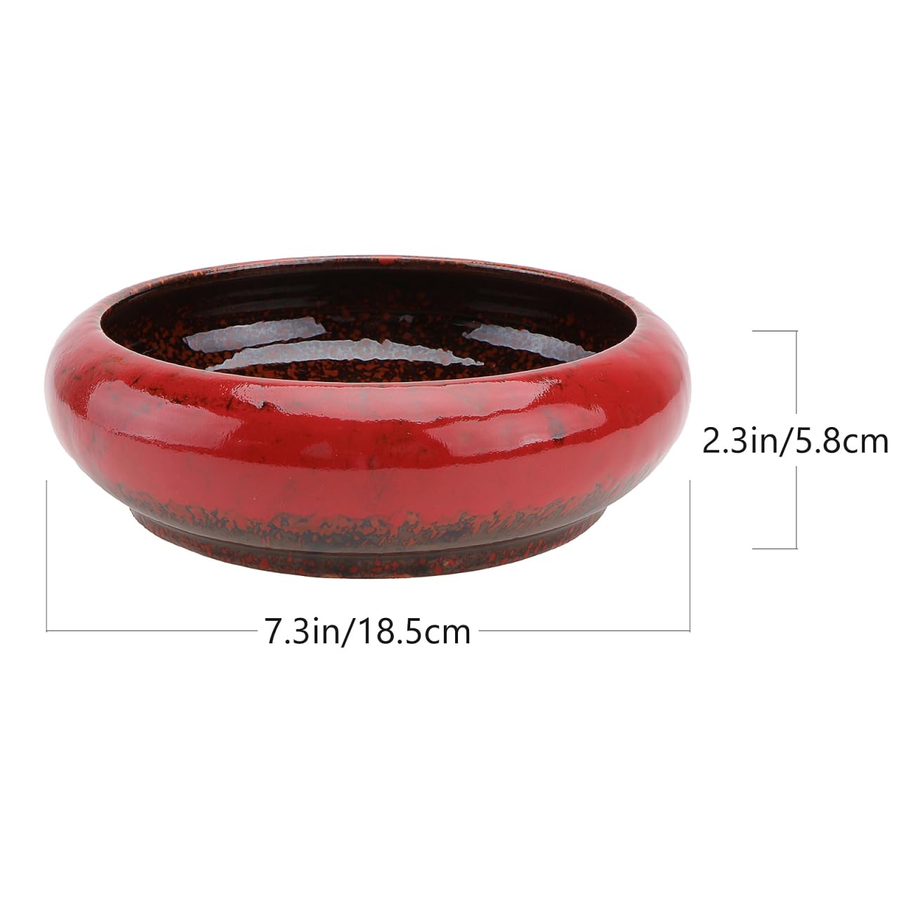 Toddmomy Ceramic Hydroponic Flower Pot 7.28 Inch Succulent Planter Bowl for Indoor Balcony Garden Supplies and Creative Plant Decor
