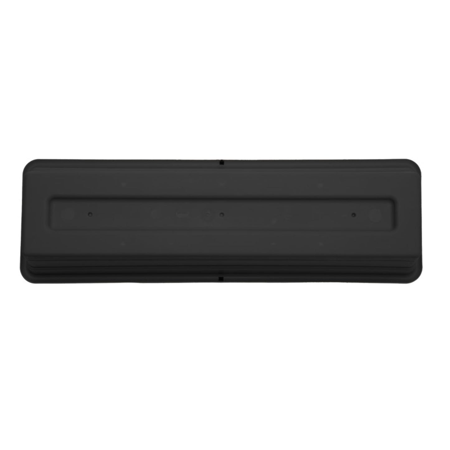 Bloem Dura Cotta 24" Plastic Window Box Planter with Saucer Tray: Indoor/Outdoor, for Window Sill, Ledge, & Tabletop, Black