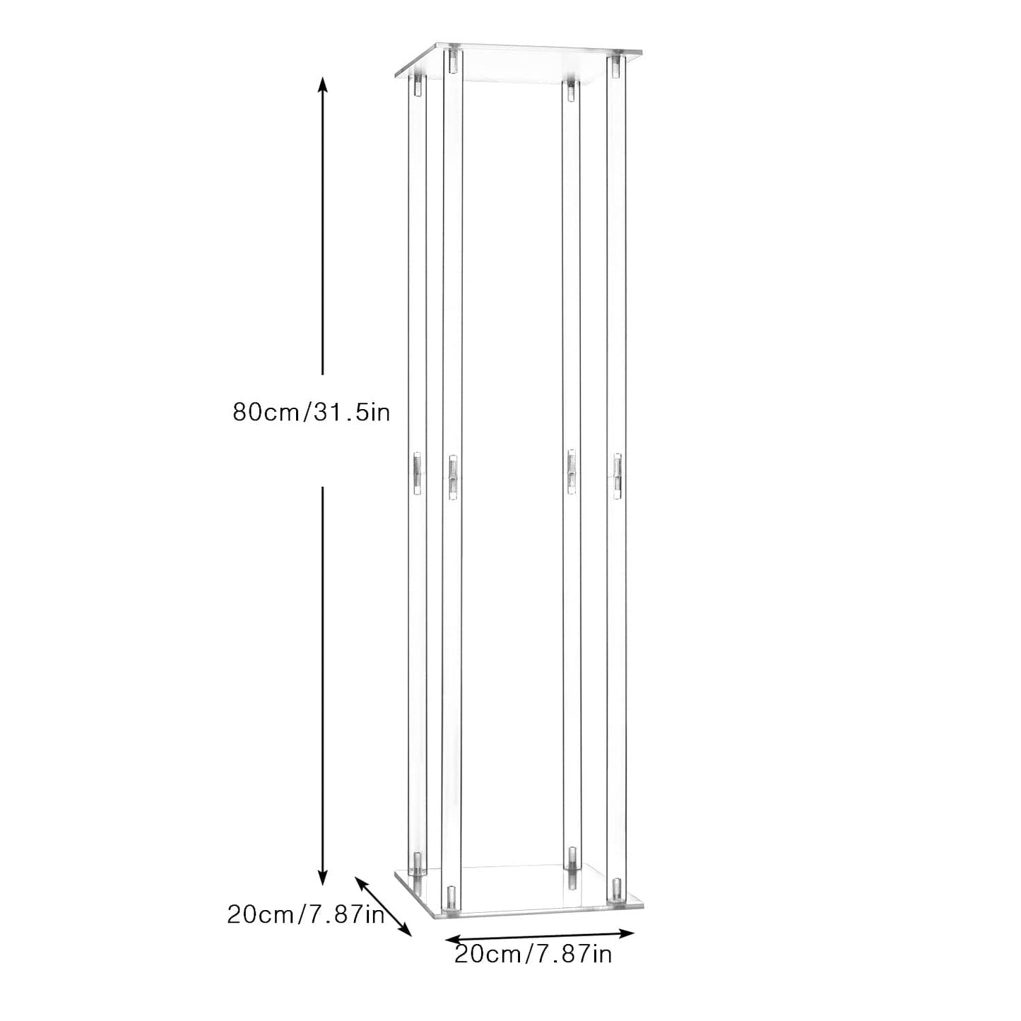 LANLONG 2 Pcs Clear Acrylic Vases Wedding Centerpieces for Tables,31.5in Flowers Risers for Display Column Flower Arrangement Stand for Wedding Party Home Decor