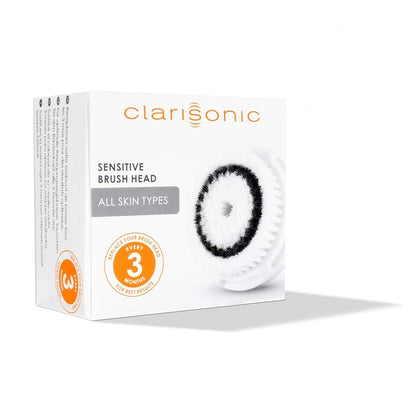 Clarisonic Sensitive Facial Cleansing Brush Head Replacement for Mia 1, Mia 2, Mia Fit, Alpha Fit, Smart Profile Uplift, 4 Count