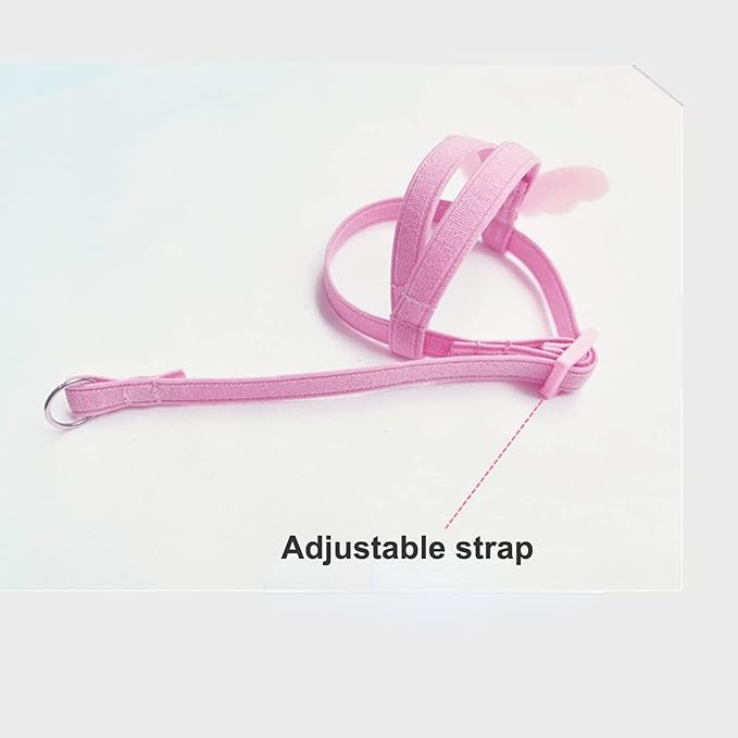 Pet Parrot Bird Harness Leash Adjustable Bird Flying Harness Traction Rope with Cute for Parrots Budgerigar Lovebird Cockatiel Mynah Outdoor Training Toy (Quaker/Sun Conure,White)