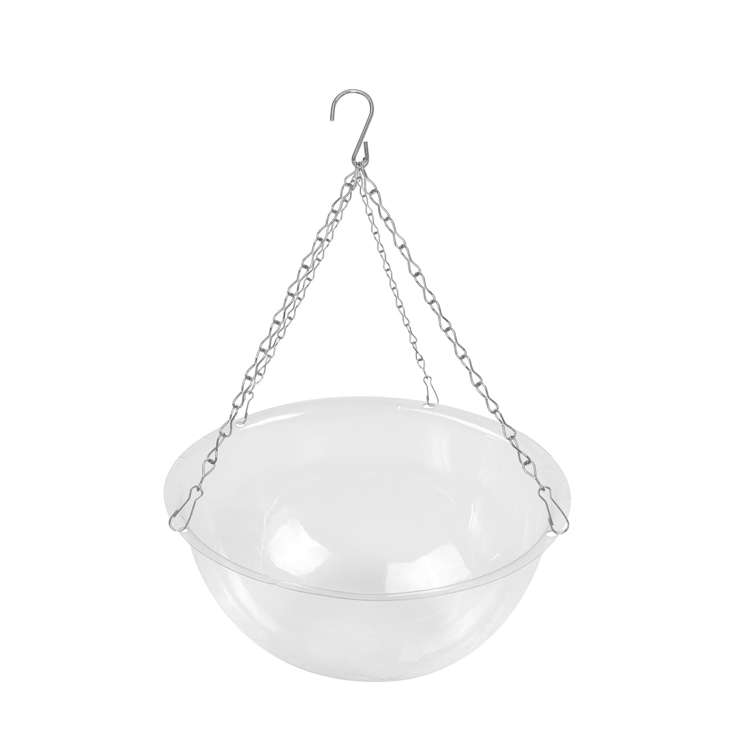 SnowTing 2 Pack Clear Hanging Planter Basket with Hook Chain, 11.8 Inch Air Hydroponics Plants Hanger for Indoor Use, Flower Pots Hanger for Home Garden Porch Entrance Décor
