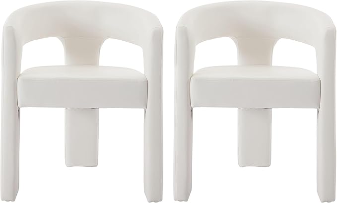 VESCASA Faux Leather Barrel Dining Chair
