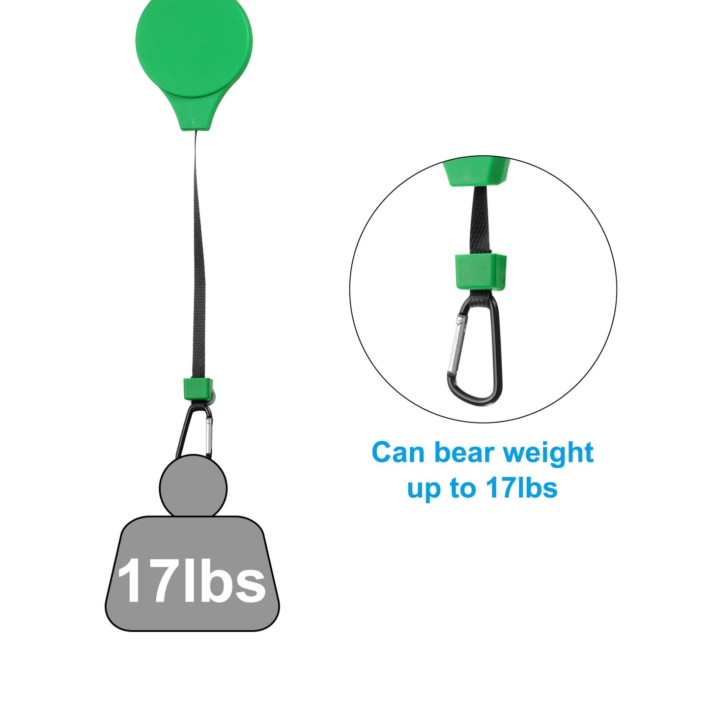 PATIKIL Plant Hanger, 2 Pcs Pulley Retractable Hanging Flower Basket Hook Indoor and Outdoor Plant Pots Holder, for Planters, Flower Basket, Wind Chimes, Lanterns, Bird Feeders, Green