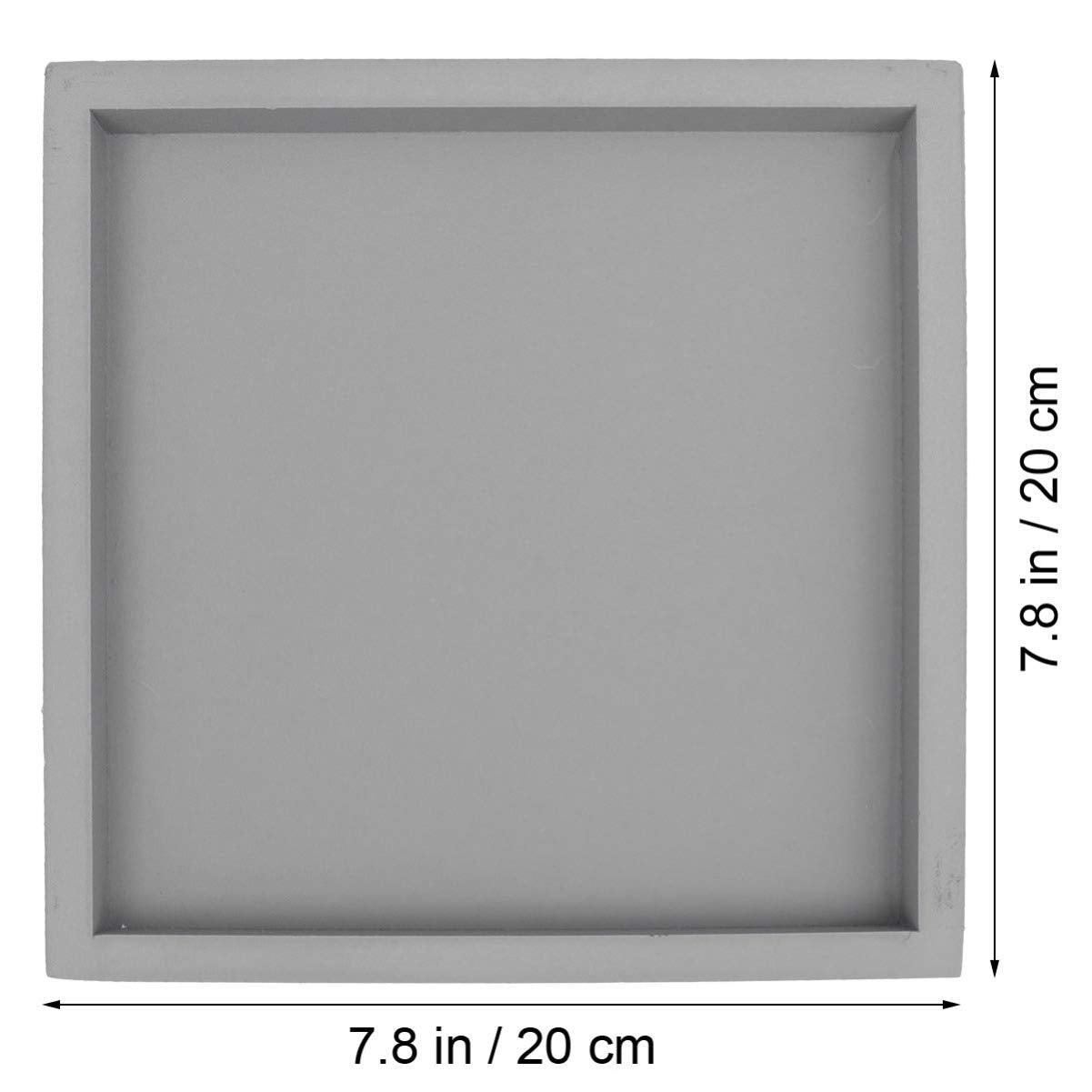 DOITOOL 8.89 Inch Square Thickened Flower Pot Tray Leakproof Plant Saucer Multi-Functional Indoor Balcony Garden Base Grey