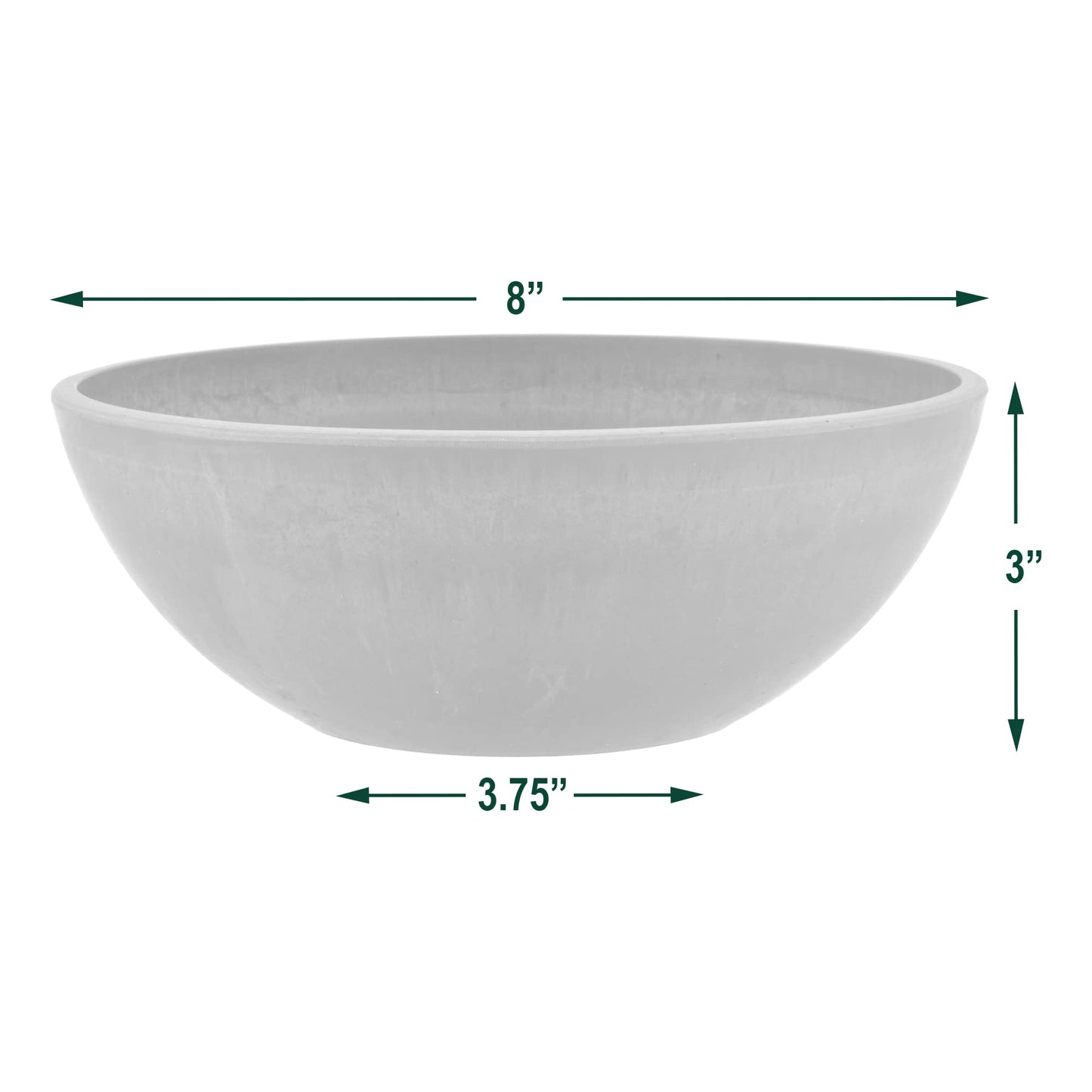 PSW M20TP Garden Bowl, Planter Bowl, Centerpiece Bowl, Fairy Garden Planter 8 Inch (Pack of 2), Taupe