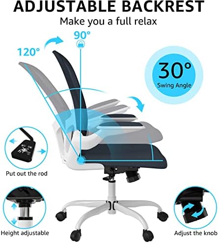 Ergonomic Office Chair, Comfort Swivel Home Office Task Chair, Breathable Mesh