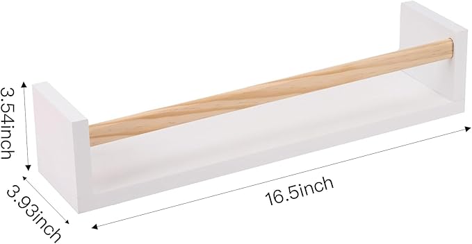 Fixwal Nursery Bookshelves, 16.5 Inch Floating Shelves