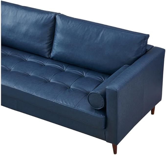 Pemberly Row Eco Leather Sofa, High Density Foam Cushion, Hardwood Frame