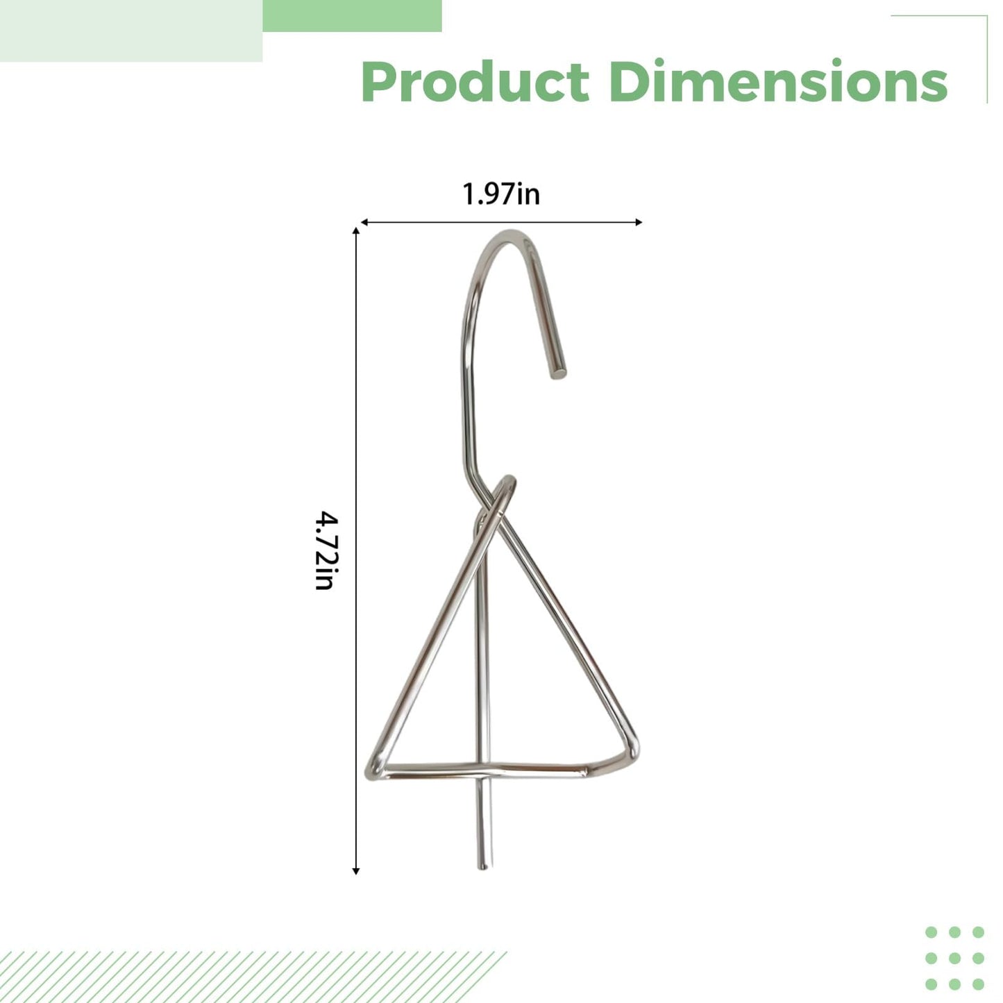 Tressify 20 Pcs Metal Plant Pot Hangers, 4.7 In Stainless Steel, For Balcony Flower Pot Display, Railing And Fence Hooks