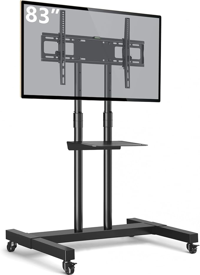 TAVR Furniture Mobile TV Stand Rolling TV Cart Floor Stand