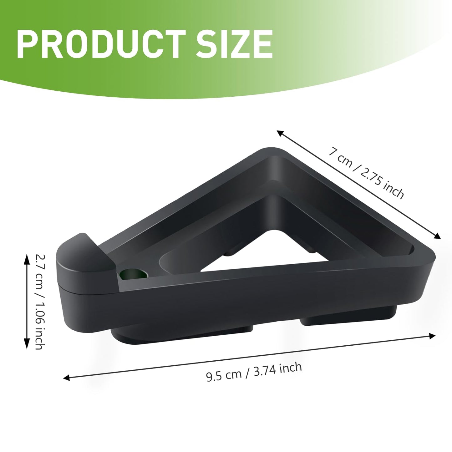 Vorregenweiss 24 PCS Big Pot Feet for Outdoor Planters,Invisible Breathable Pot Stands Toes Lifters for Heavy Outdoor Plants,Stackable Flower Feet Outside,Plant Risers, Black