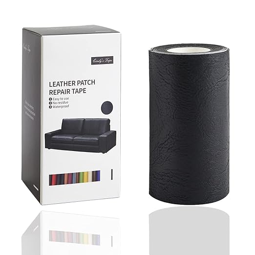 Leather Repair Tape Patch kit Retro Black Heavy Duty, 4x60 inch Self Adhesive