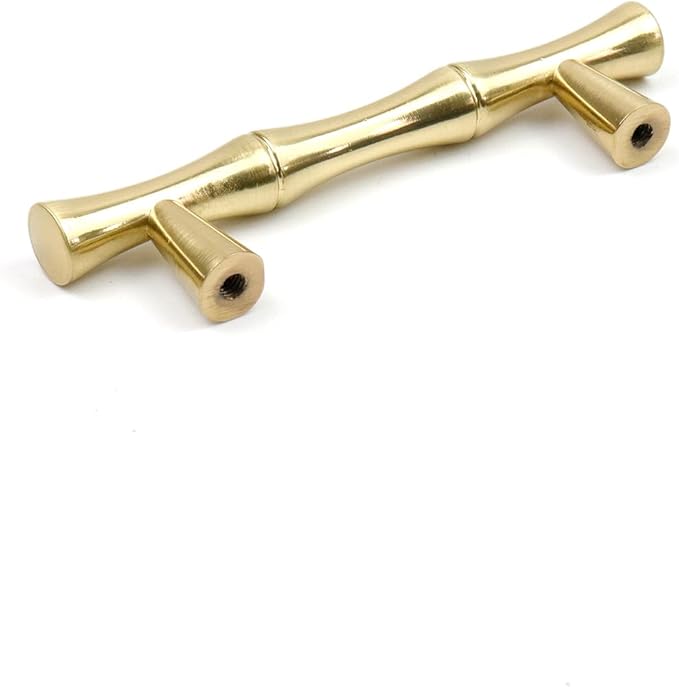 2PCS Bamboo Shape Handle, Zinc Alloy Cabinet Handles, 2.5 Inch Hole Distance