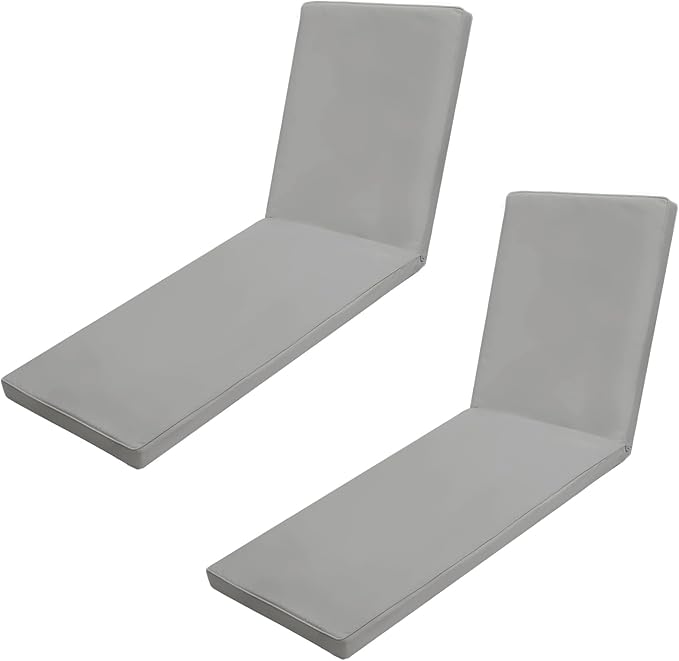 Outdoor Chaise Lounge Cushions for Patio, Waterproof Replacement Seat Cushions