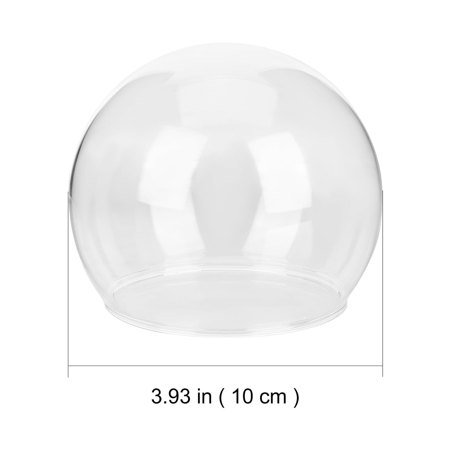 ARTIBETTER 2 Pack Glass Dome Cloche for Preserved Flowers, 3.9In Transparent Glass Display Cover with Smooth Edges, Space-Saving Decorative Jar for Artificial Plants, Wedding Decor (No Base Included)
