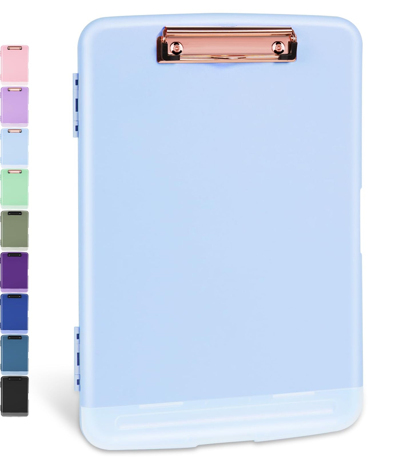 Sooez Clipboards with Storage, High Capacity Clip Boards 8.5x11 with Pen Holder, Heavy Duty Plastic Paper Organization Folder Cases, Letter / A4 Size for Nurse Teachers, School & Office Supplies