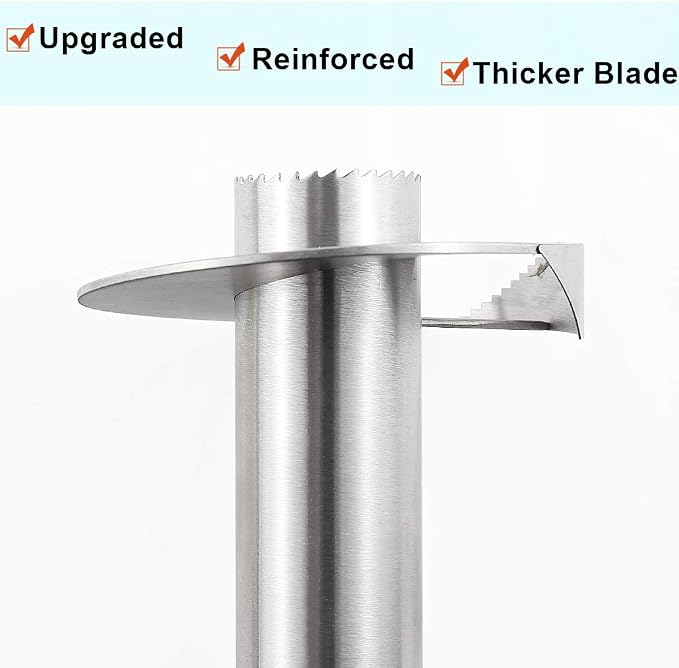 Pineapple Corer, [Upgraded, Reinforced, Thicker Blade] Newness Premium Pineapple Corer Remover, Stainless Steel Pineapple Core Remover Kitchen Tool with Sharp Blade for Diced Fruit Rings, Red